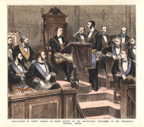 Installation of Prince Leopold as Provincial Grand Master